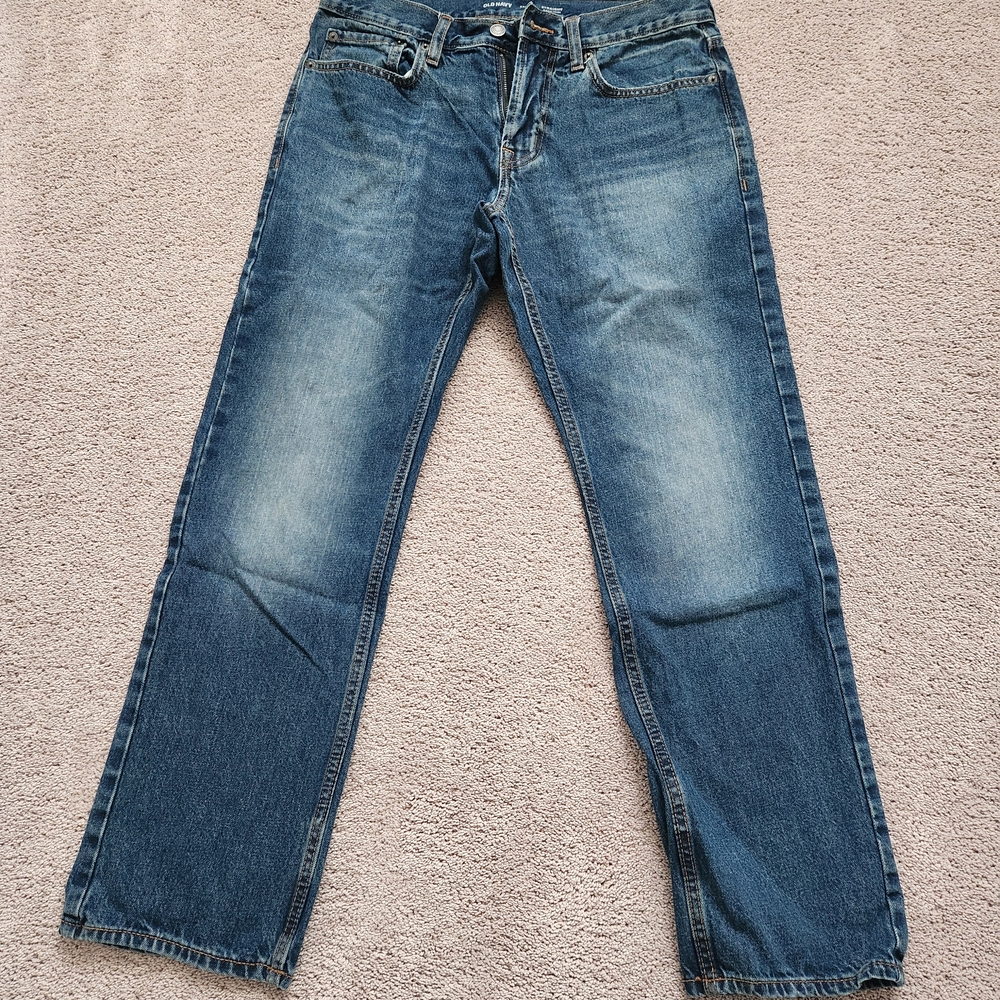 Mens Size 32x30 Old Navy Relaxed Fit Blue Jeans